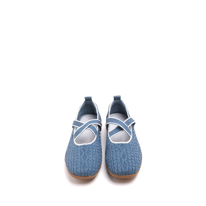 Blue Cross Strap Flats