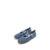 Blue Cross Strap Flats