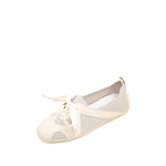 Load image into Gallery viewer, Beige Lace Up Mary Jane Knitted Sneakers

