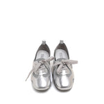 Load image into Gallery viewer, Silver Lace Up Mary Jane Knitted Sneakers
