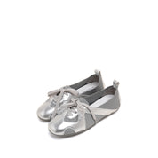 Silver Lace Up Mary Jane Knitted Sneakers