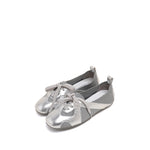 Load image into Gallery viewer, Silver Lace Up Mary Jane Knitted Sneakers

