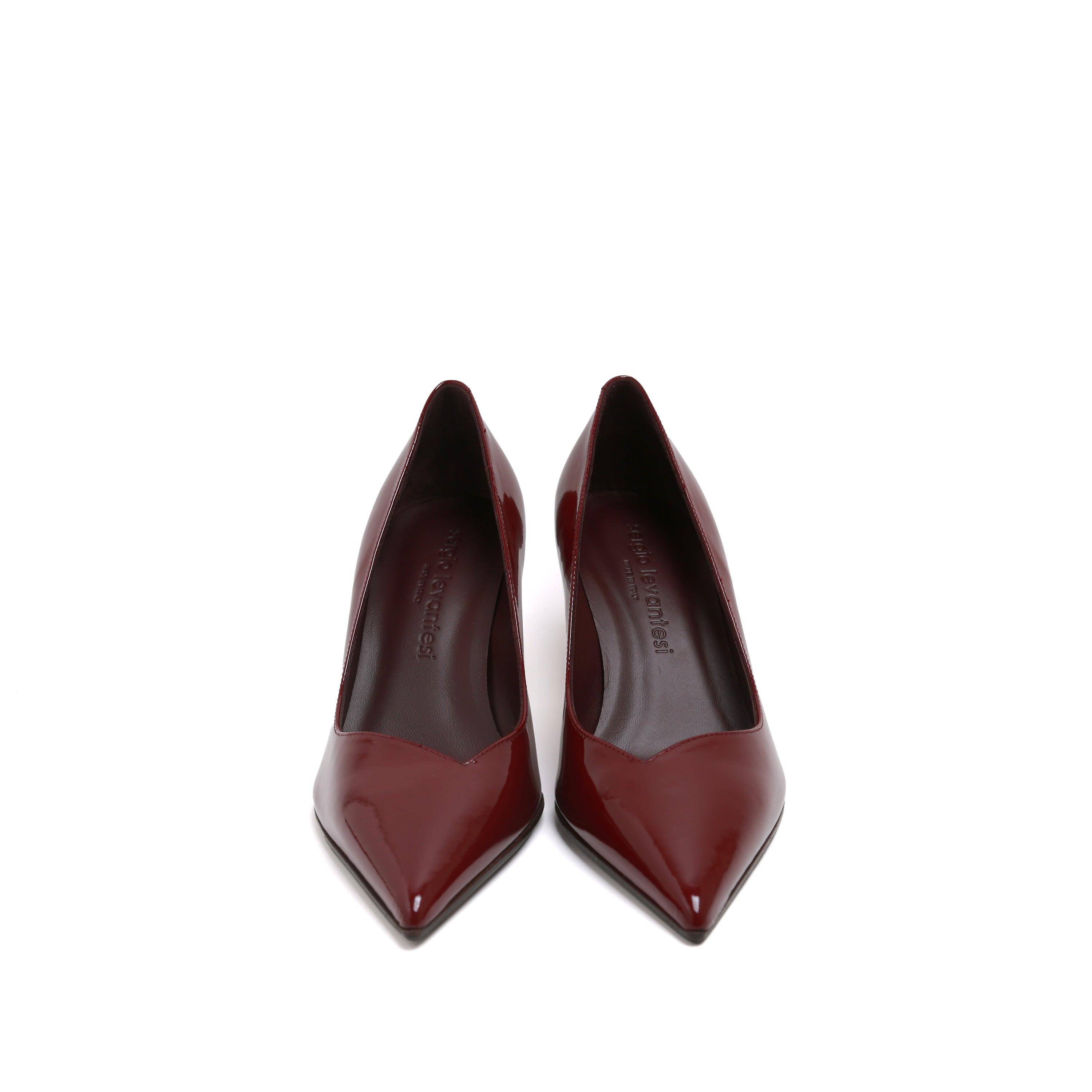 Red Patent Leather Pointed Toe Stiletto Pumps