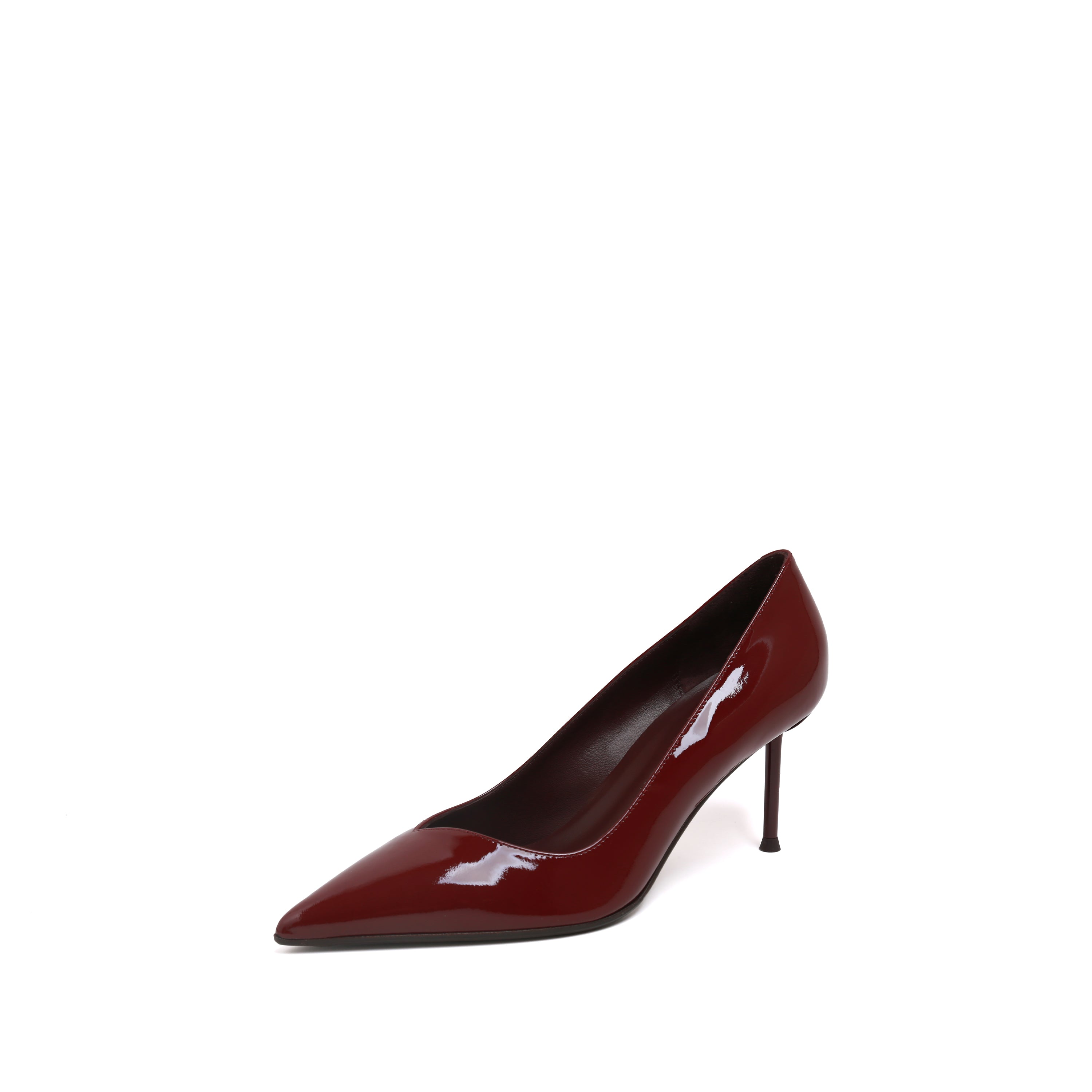 Red Patent Leather Pointed Toe Stiletto Pumps