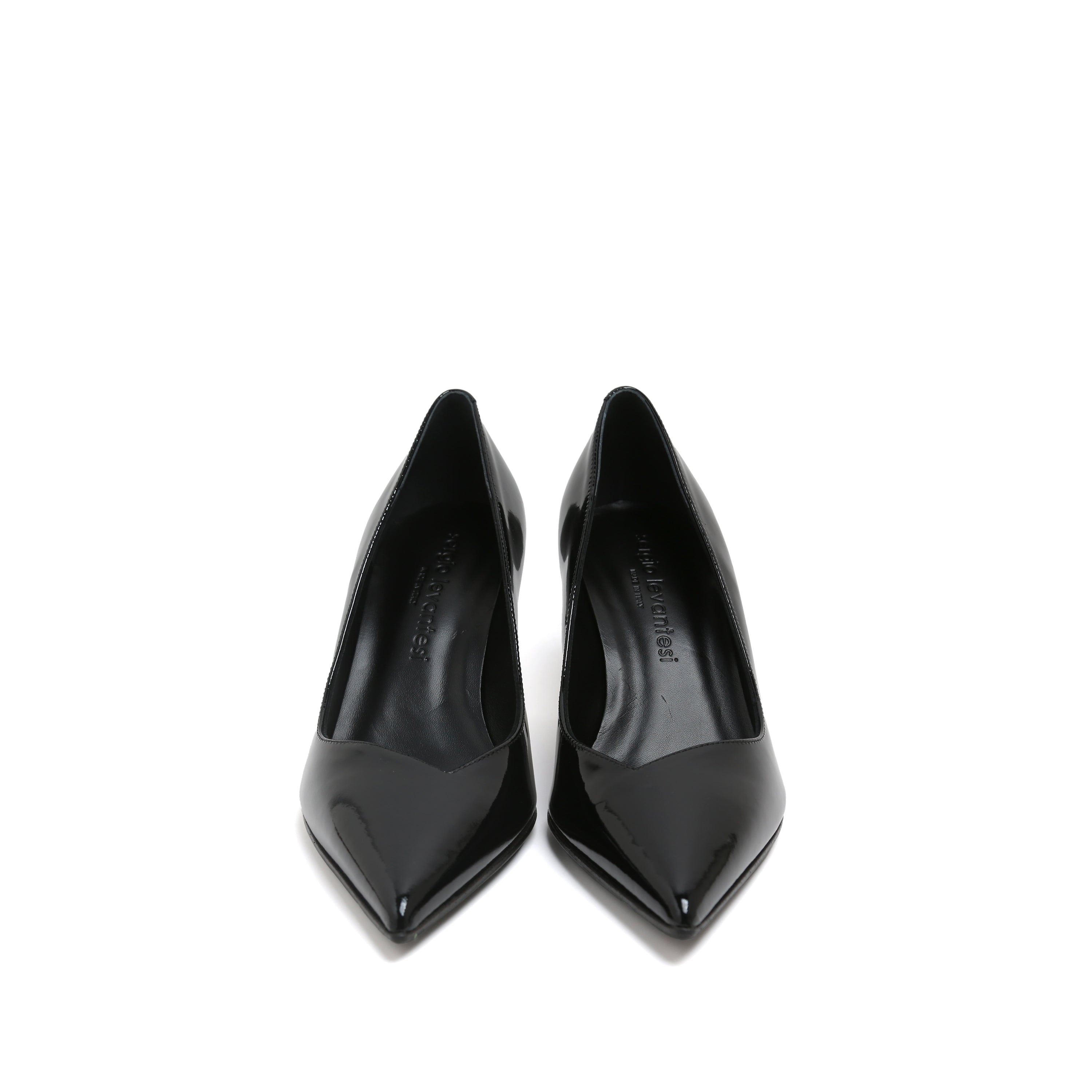 Black Patent Leather Pointed Toe Stiletto Pumps