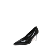 Black Patent Leather Pointed Toe Stiletto Pumps