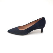 ST x UNISA Navy Pointy Suede Pumps
