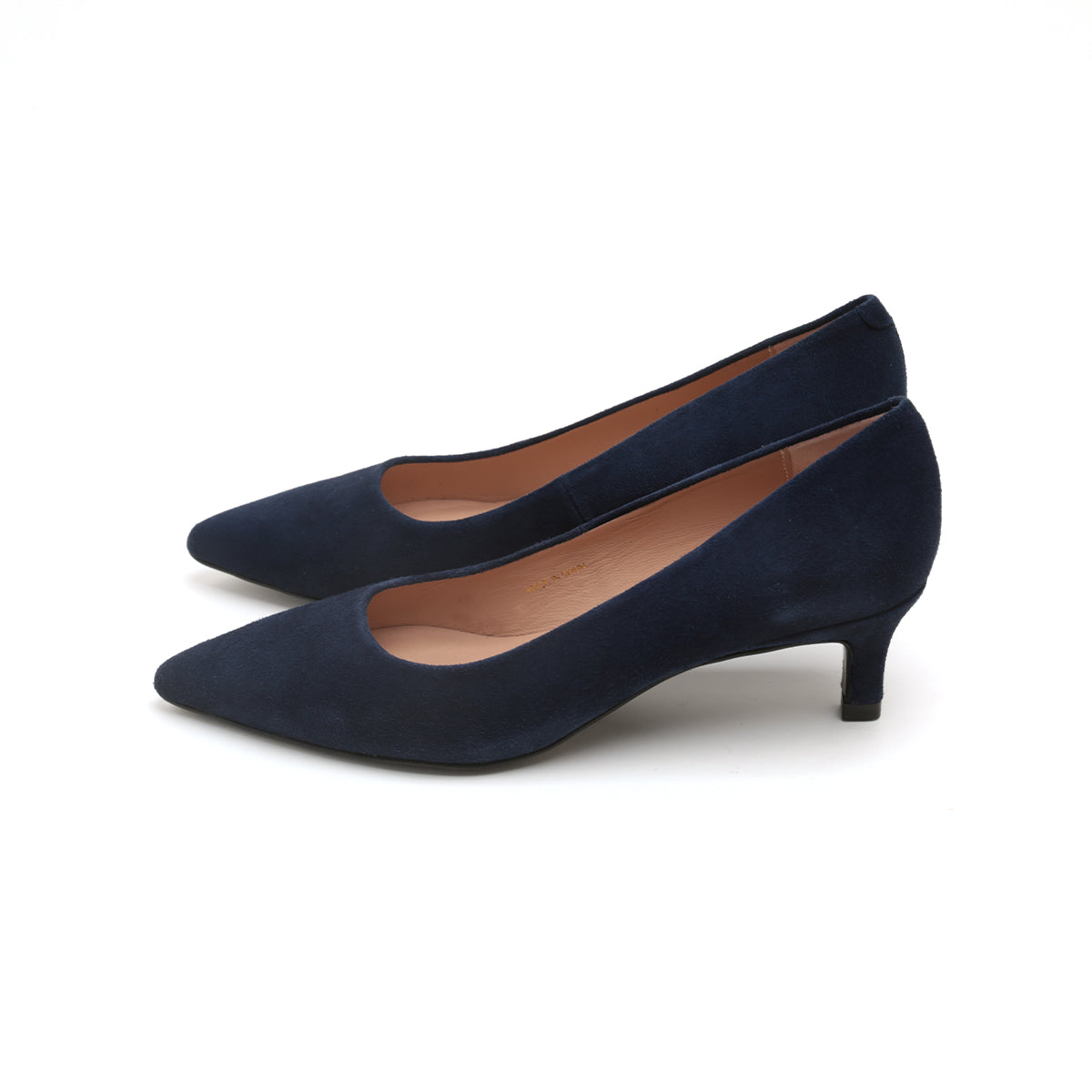 ST x UNISA Navy Pointy Suede Pumps