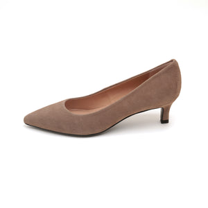 ST x UNISA Taupe Pointy Suede Pumps