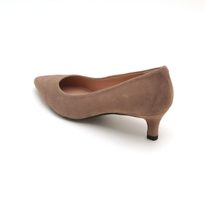 ST x UNISA Taupe Pointy Suede Pumps