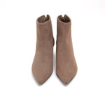 Load image into Gallery viewer, ST x UNISA Taupe Pointy Suede Ankle Boots
