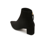 Load image into Gallery viewer, ST x UNISA Black Pointy Suede Ankle Boots
