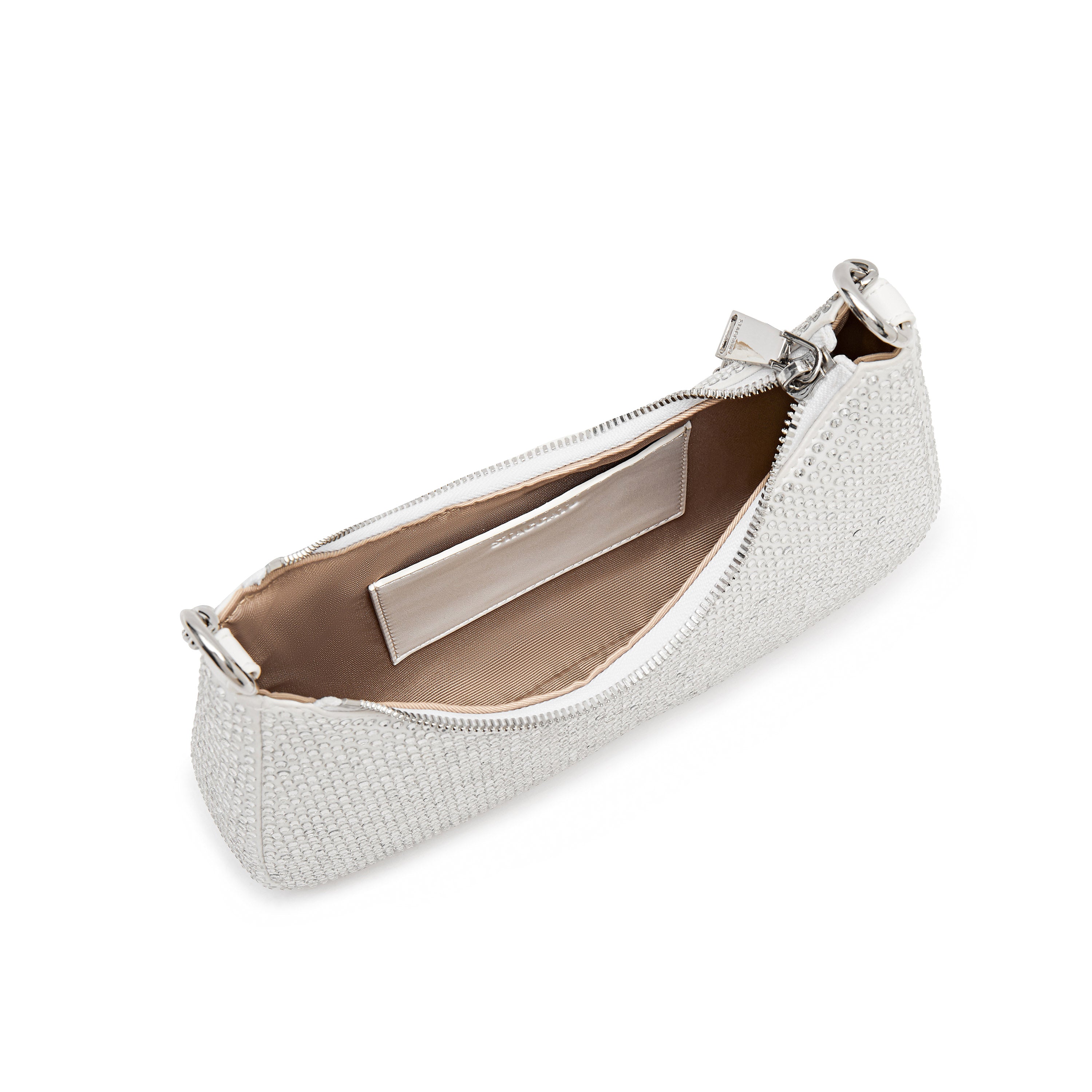 Beige Embossed Bow Mini Handbags