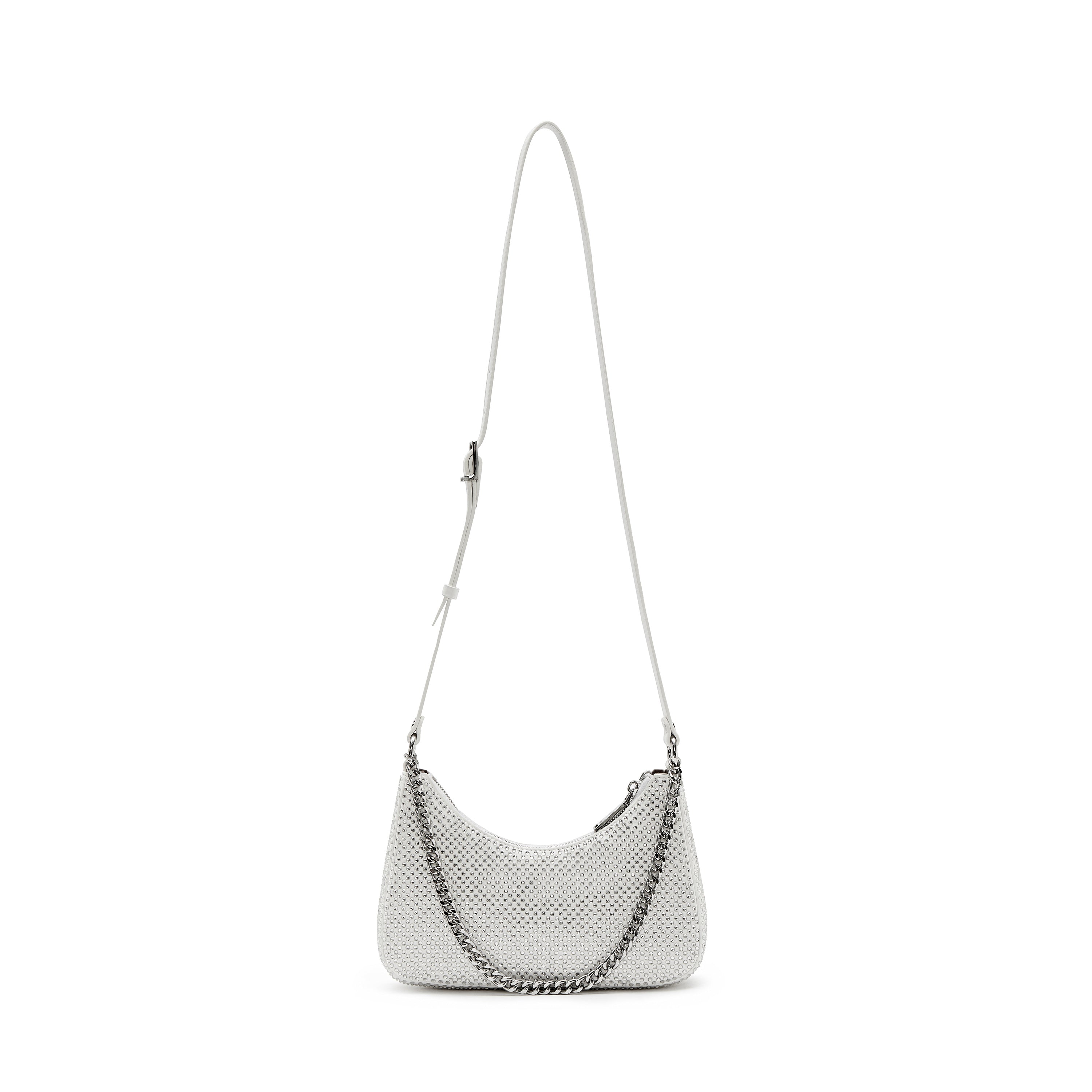 Beige Embossed Bow Mini Handbags