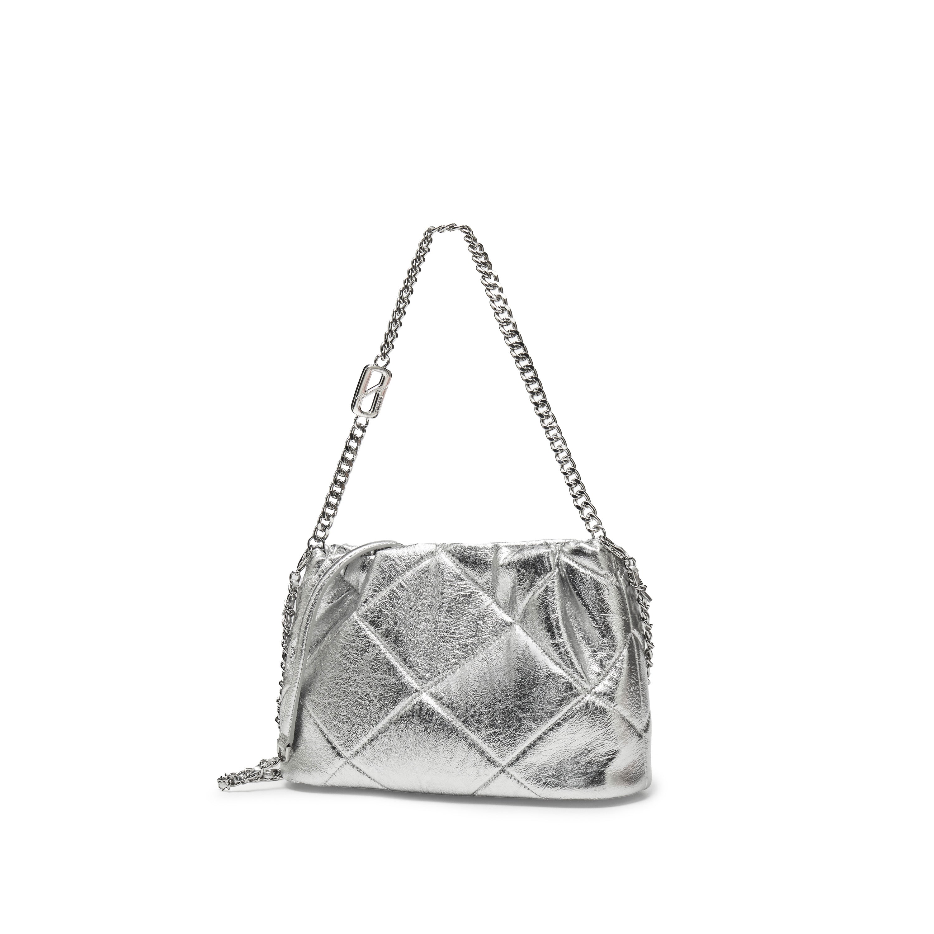 Silver Metallic Quilting Handbag