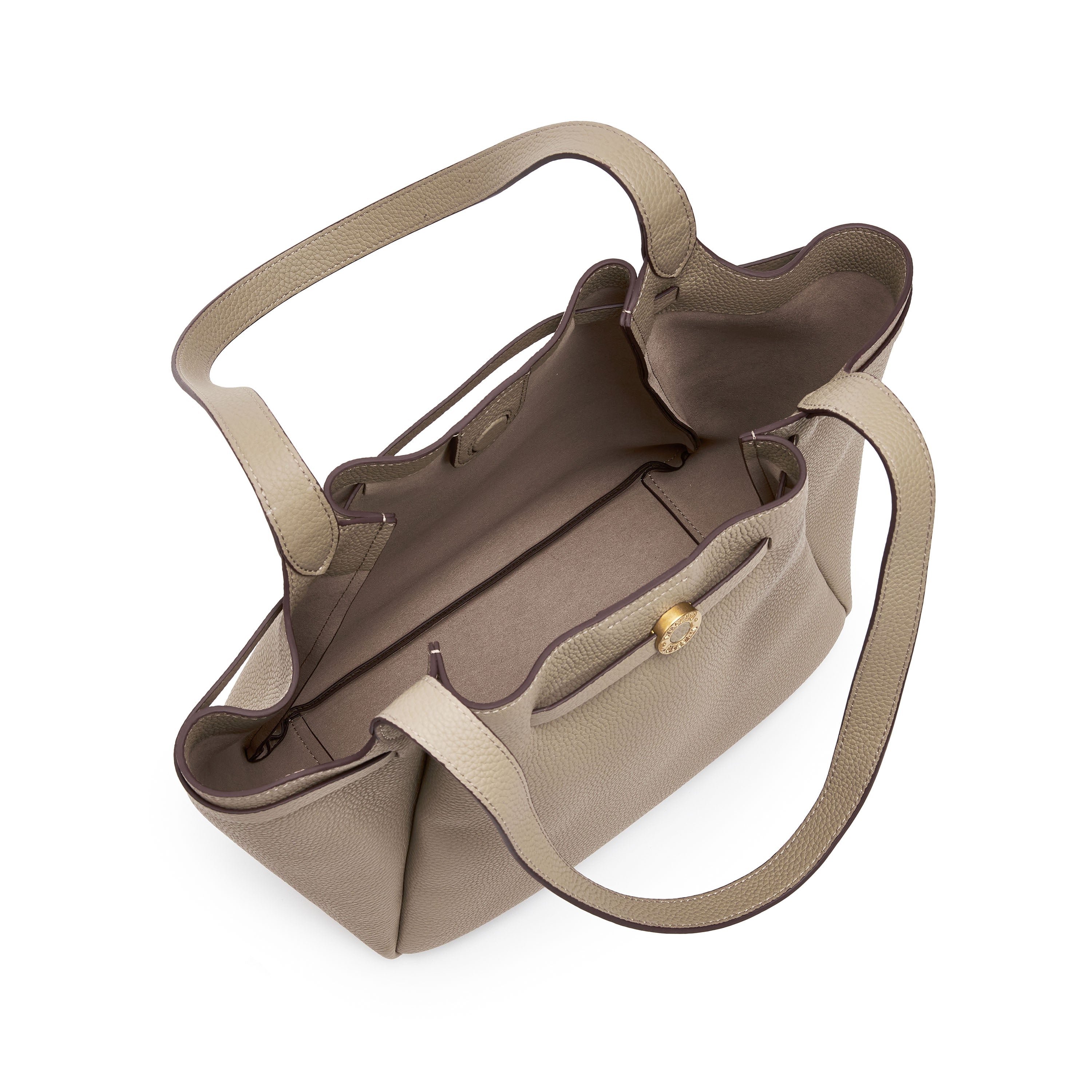 Light Grey ST Gold Coin Bucket Tote Bags