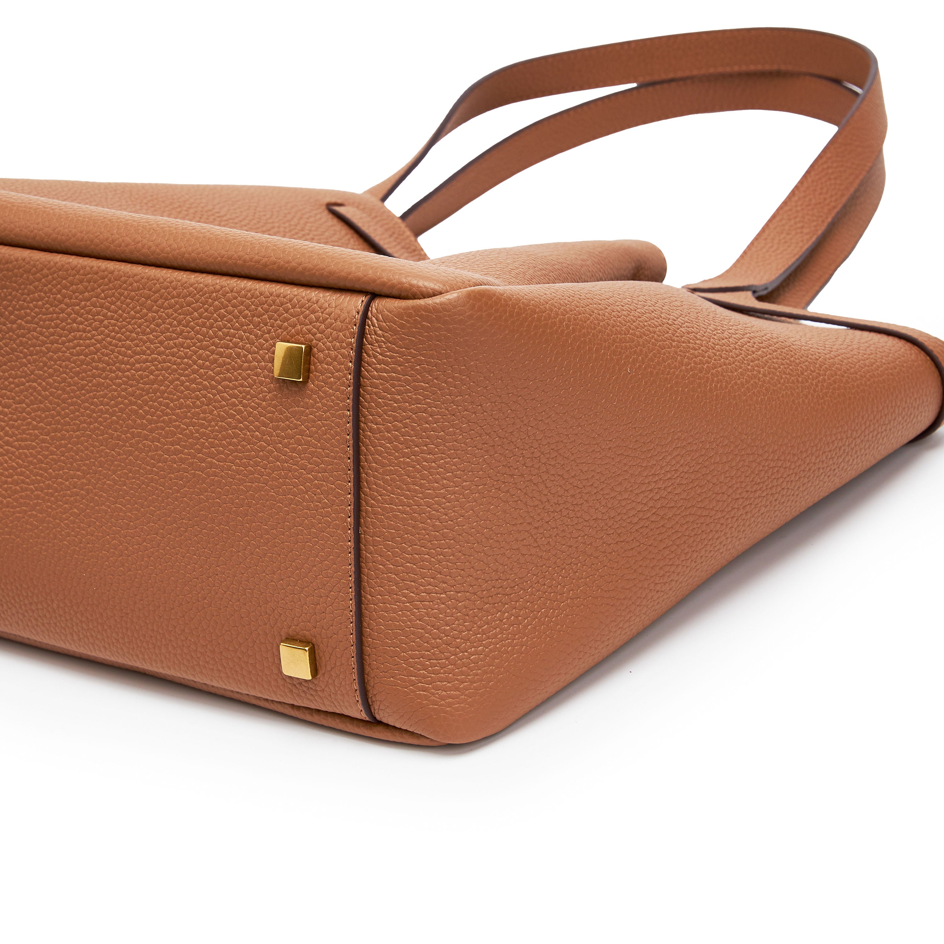 Brown ST Gold Coin Bucket Tote Bags