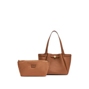 Brown ST Gold Coin Bucket Tote Bags