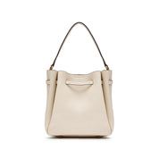 Beige ST Gold Coin Bucket Crossbody Bag