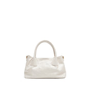 Beige Embossed Bow Mini Handbags