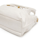 Beige Embossed Bow Mini Handbags