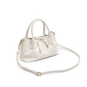 Beige Embossed Bow Mini Handbags