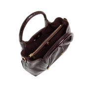 Burgundy Embossed Bow Mini Handbags