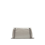 Grey Embossed Flap Crossbody Bags