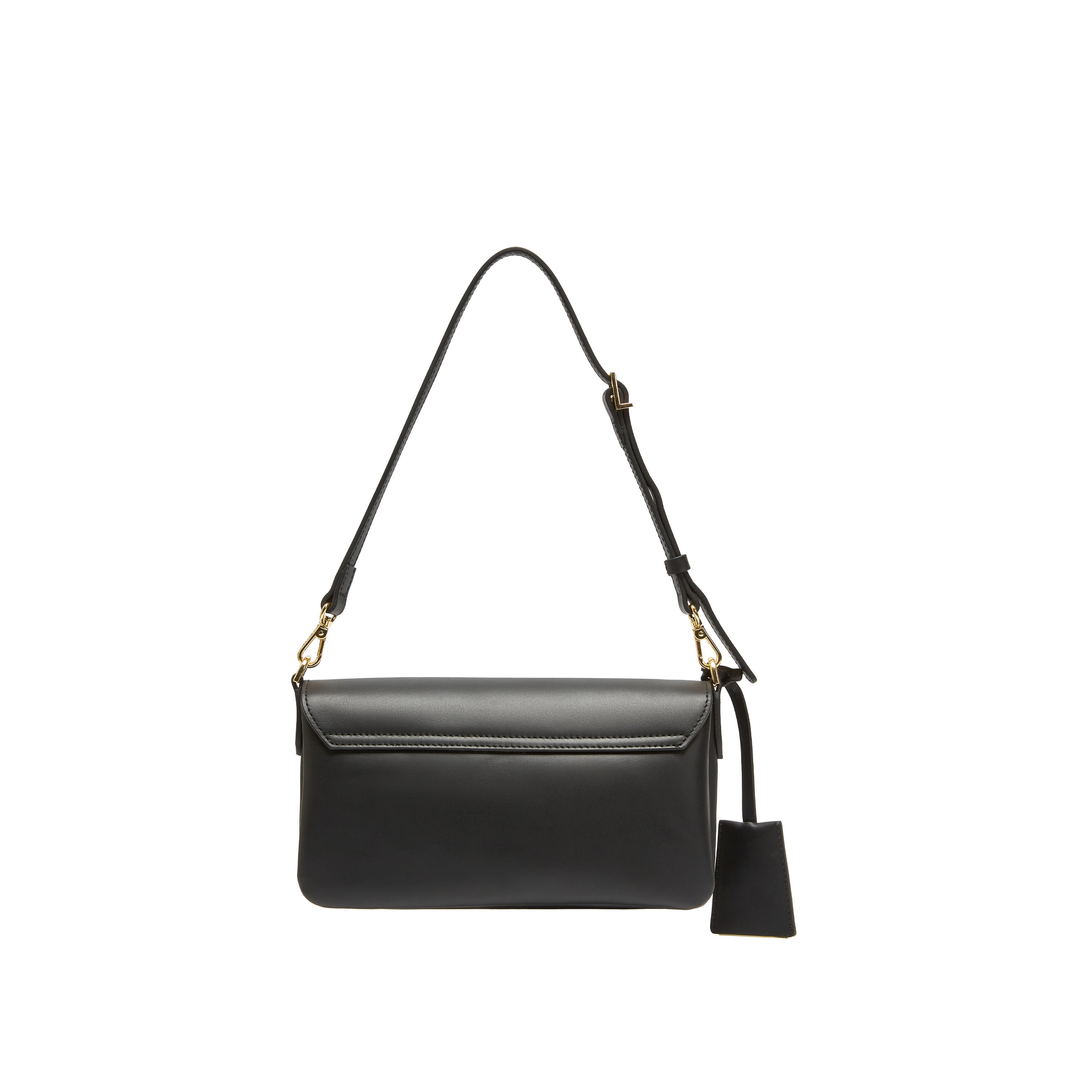 Mini Black Leather Pocket Layering Handbags