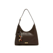 Cafe Noir Lucky Charm Leather Hobo Bag