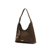 Cafe Noir Lucky Charm Leather Hobo Bag