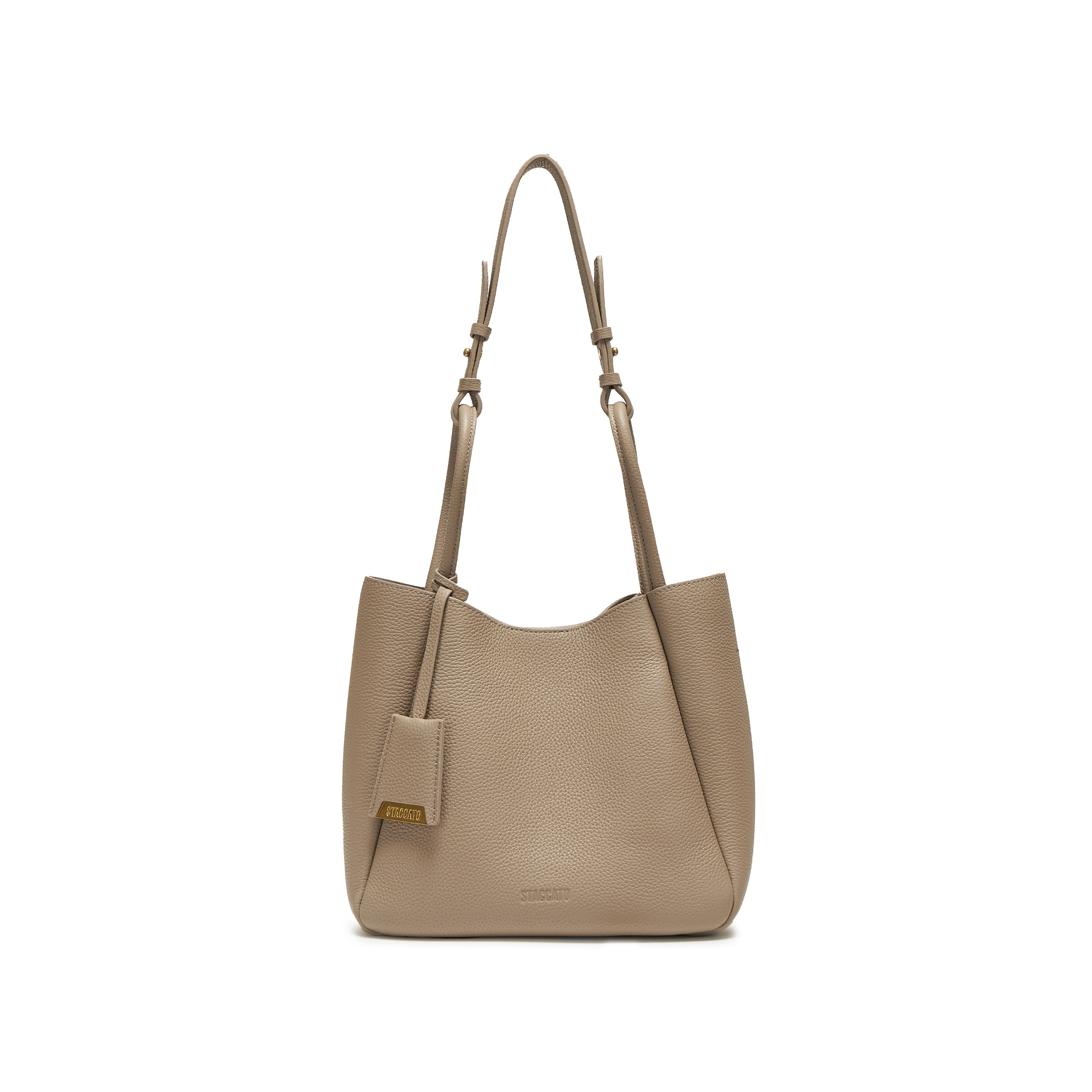 Ash Brown Minimal Boxy Crossbody Bags
