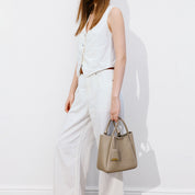 Ash Brown Minimal Boxy Crossbody Bags