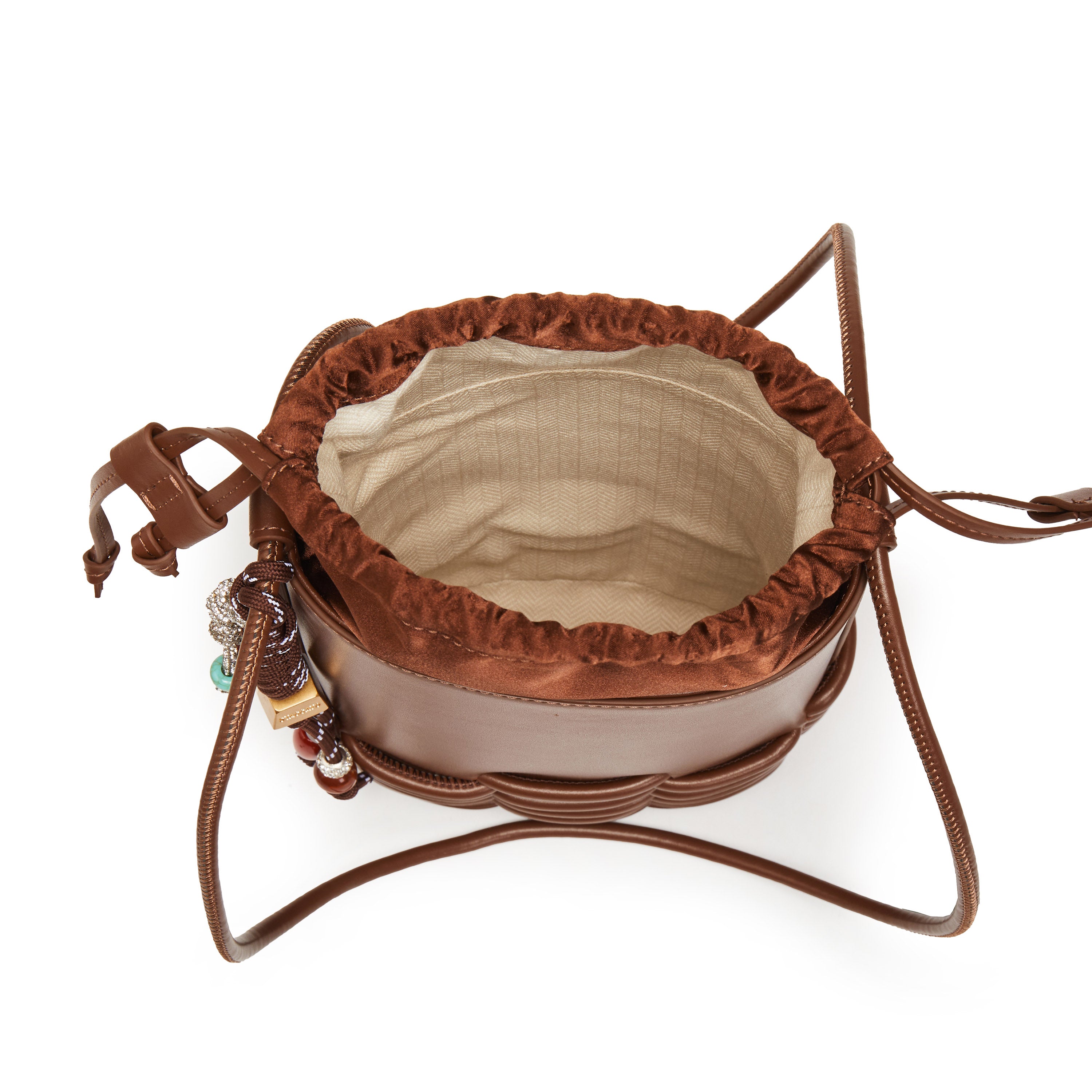 Rusty Brown Craftment Crossbody Bucket Bags