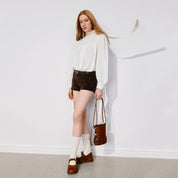 Rusty Brown Craftment Crossbody Bucket Bags