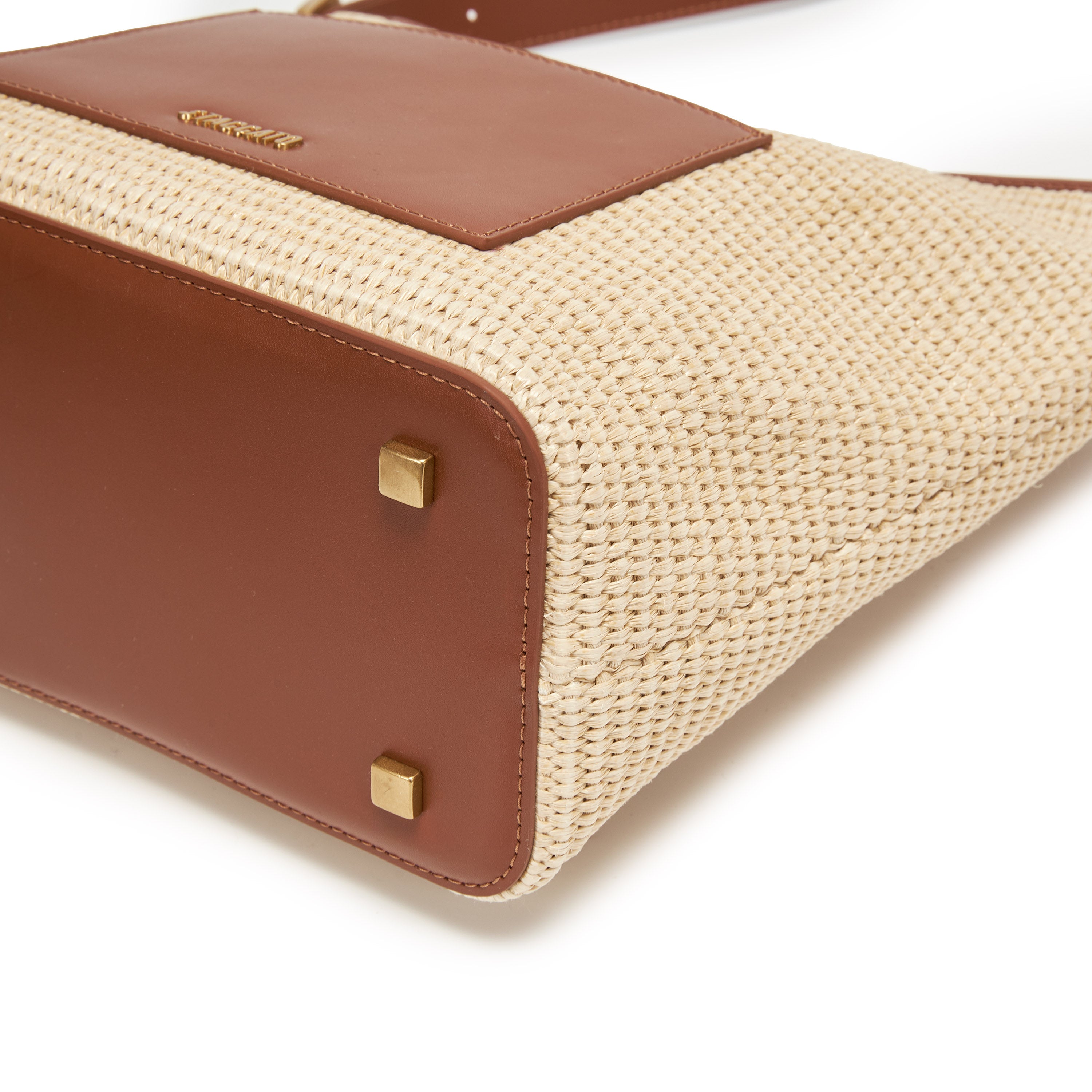 Taupe Raffia Medium Hobo Bags