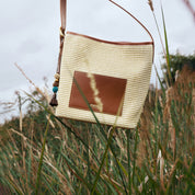 Taupe Raffia Medium Hobo Bags