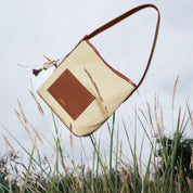 Taupe Raffia Medium Hobo Bags