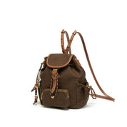 Brown Mini Multi Pocket Backpack