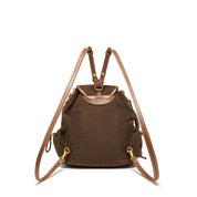 Brown Mini Multi Pocket Backpack
