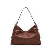 Tassel Charm Leather Slouchy Hobo Bag
