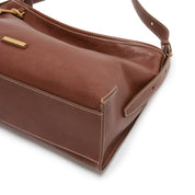Tassel Charm Leather Slouchy Hobo Bag