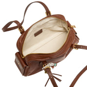 Brushed Rusty Brown Pockets Boston Bags