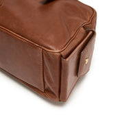 Brushed Rusty Brown Pockets Boston Bags