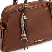 Brushed Rusty Brown Pockets Boston Bags