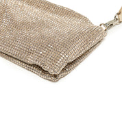 Girly Champagne Crystal Leather Handbag