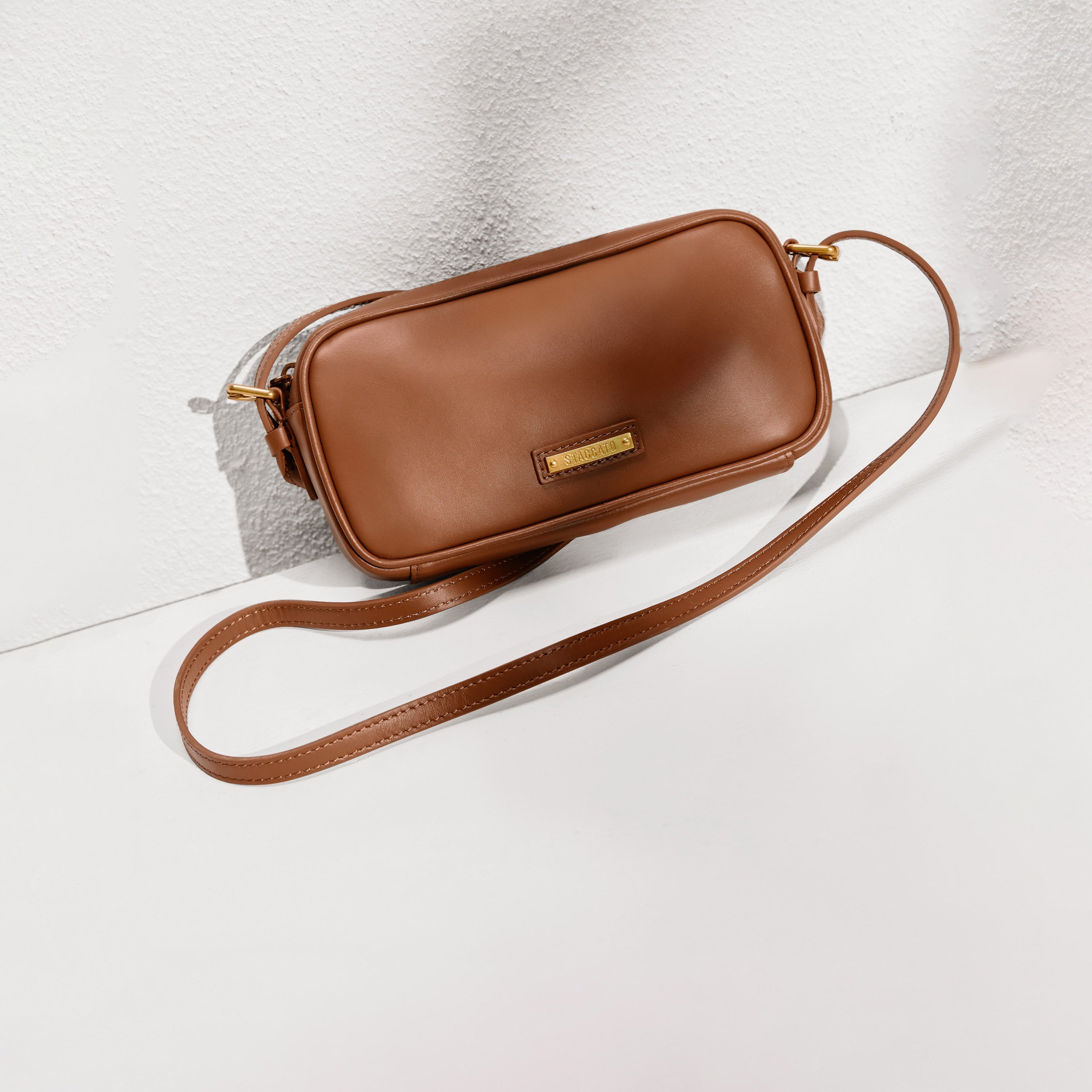 Cube Mini Brown Calf Handbags
