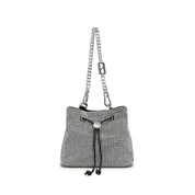 Girly Mini Crystal Drawstring Bucket Bags