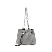 Girly Mini Crystal Drawstring Bucket Bags