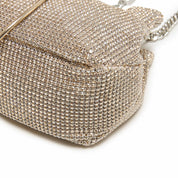 Rose Gold Girly Mini Crystal Drawstring Bucket Bags